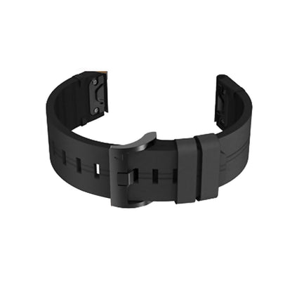Black Leather Watchband Strap Quick Wristband Fit For Garmin Fenix 5 6 7 22mm