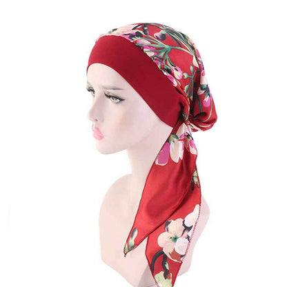 Womens Muslim Hijab Cancer Chemo Hat Turban Hair Loss Head Wrap Scarf Bandana*US