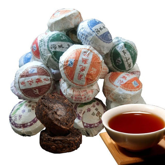 50g Ripe Pu-erh Tea Ball Assorted Top Grade Puerh Black Tea Healthy Drink 10Pcs