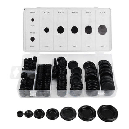 170pcs Assorted Rubber Washer Firewall Hole Plug Eyelet Set Gasket Kit