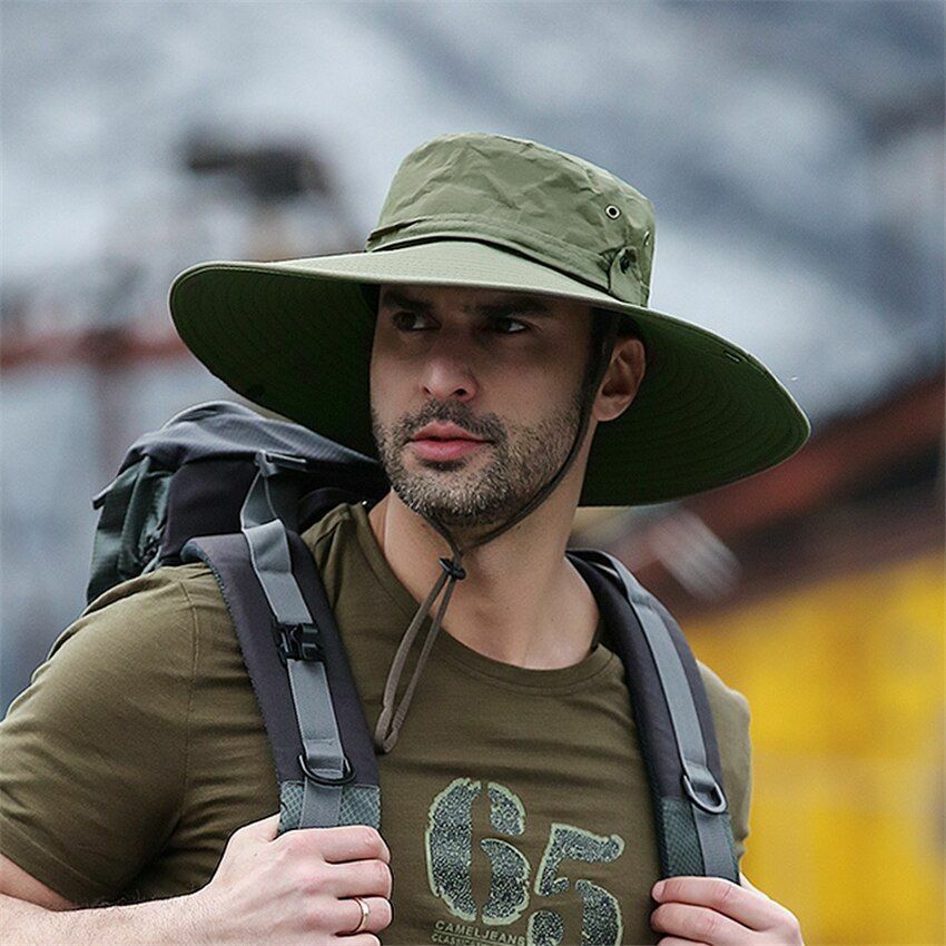 Bucket Hat Cowboy Summer Fishing Hiking Beach Waterproof Sun-proof Anti-UV Cap