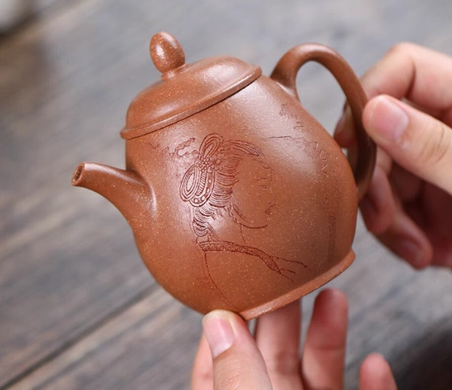 200cc chinese Yixing Handmade Zisha teapot JiangPoNi GongDeng Gongfu Tea Pot