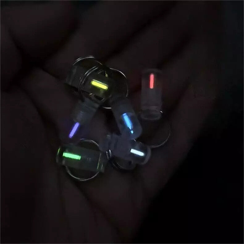 25years luminous Tube Pendants Paracord Beads Key Ring Necklace Pendants Zipper