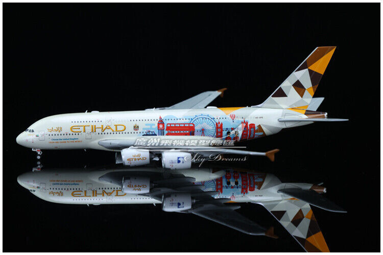 1:400 JC Wings ETIHAD AIRBUS A380 Passenger Airplane Diecast Aircraft Model