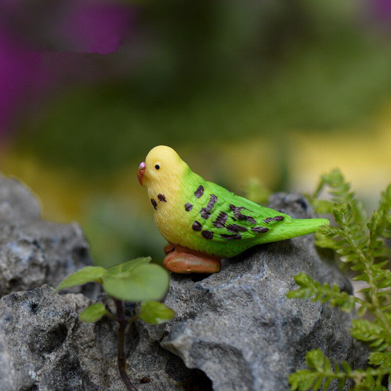 Miniature Garden Lawn Ornament Decoration Figurine DIY Bonsai Mini 8pcs Parrot
