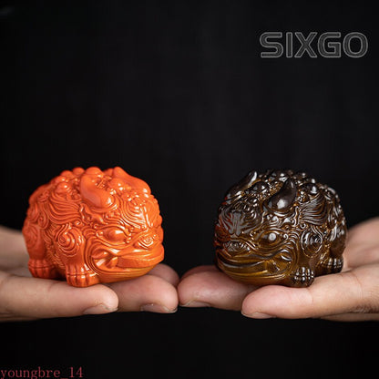 Mini Resin Color-changing Tea Pet Zhaocai Animal Sculpture Tea Accessories