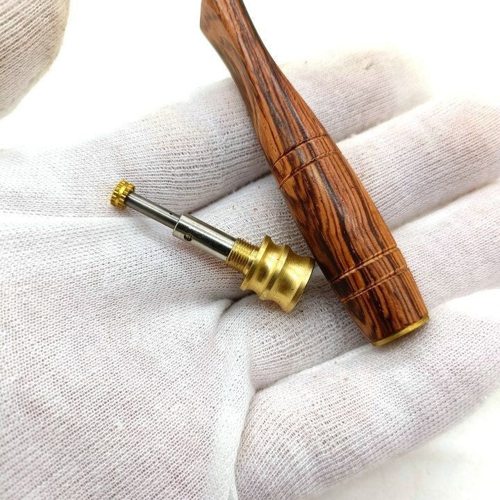 Natural Dalbergia Cigarette Holder Reusable Metal Filter 8x1.2cm Wood Mouthpiece