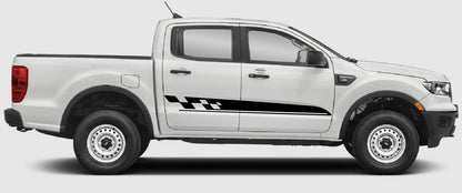 Ford Ranger Side Stripe Decals Check Flag Premium Vinyl Graphics 4x4 Utility