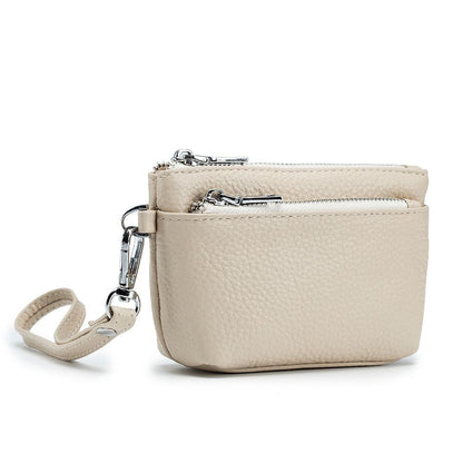 Genuine Leather Belt Handbag Purse Wallet Versatile Cowhide Bag 14*9*4.5 CM 1PC
