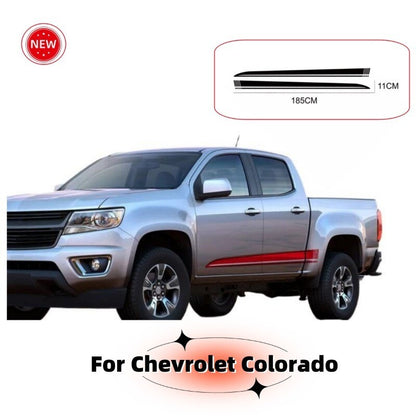 For Chevrolet Colorado Car Vinyl Racing Stripe Sticker Side Door Decals Kit 2PCS