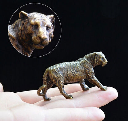 Solid Brass Tiger Figurine Statue Paperweight Office table decoration