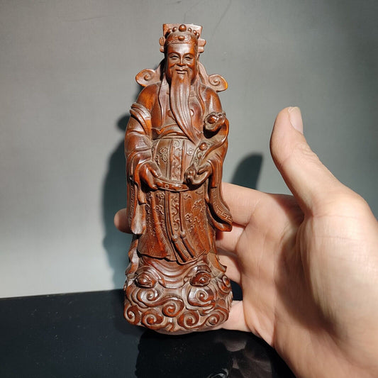 antique asian wood carving pop figurine room decor aesthetic Statues decorative