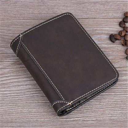 Purse Cash Men's Purse PU Leather Wallet Multi-card Holders Clamps Clip Billfold