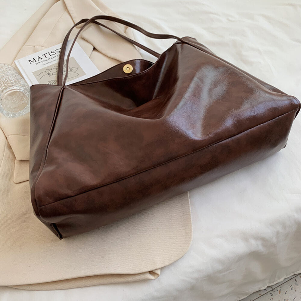 Tote Bag Bucket Bag Messenger Bag PU Leather Underarm Handbags Portable Casual