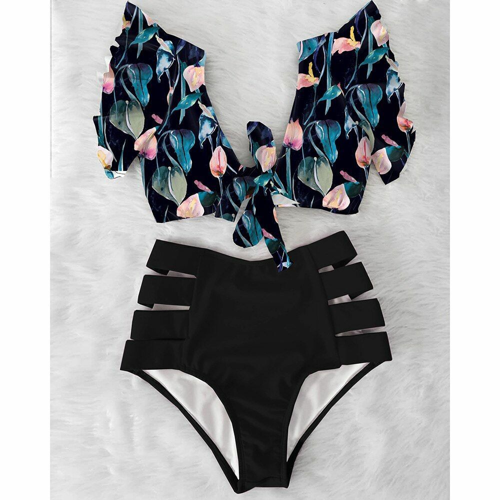 Women Swimsuit Swimwear High Waist Bikini Sexy Push Up Plus Size Bathing Suits