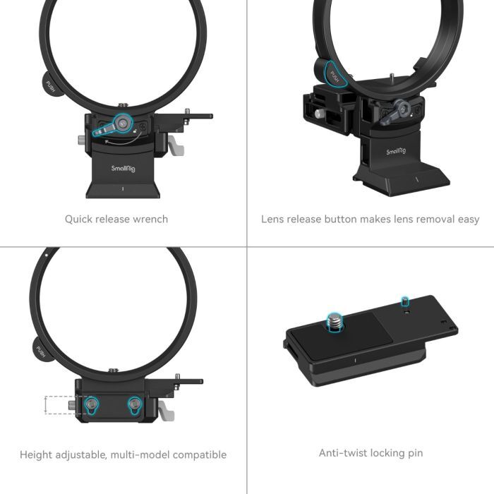 SmallRig Rotatable Collar Plate Kit for Fujifilm GFX 100S / 50S II / GFX100 II