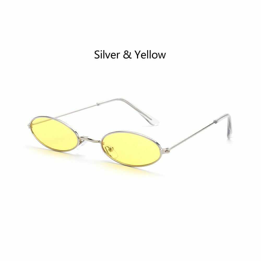 Oval Sunglasses 1pc Design Retro Small Vintage Shades Anti-blue Light Eyeglasses