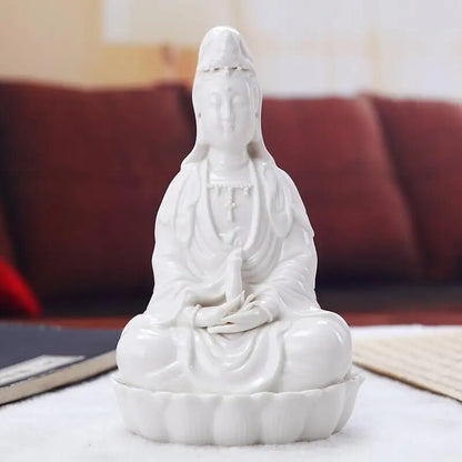 Guanyin Bodhisattva, Statue, Buddhist Utensils, Ceramic , White Buddha Statue