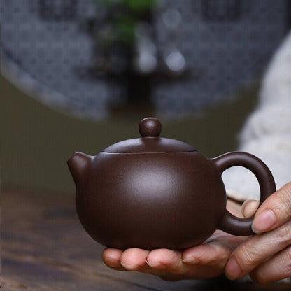 Xishi Pot Real Yixing Zisha Purple Clay Tea Pot Marked Ball Shaped Infuser Holes