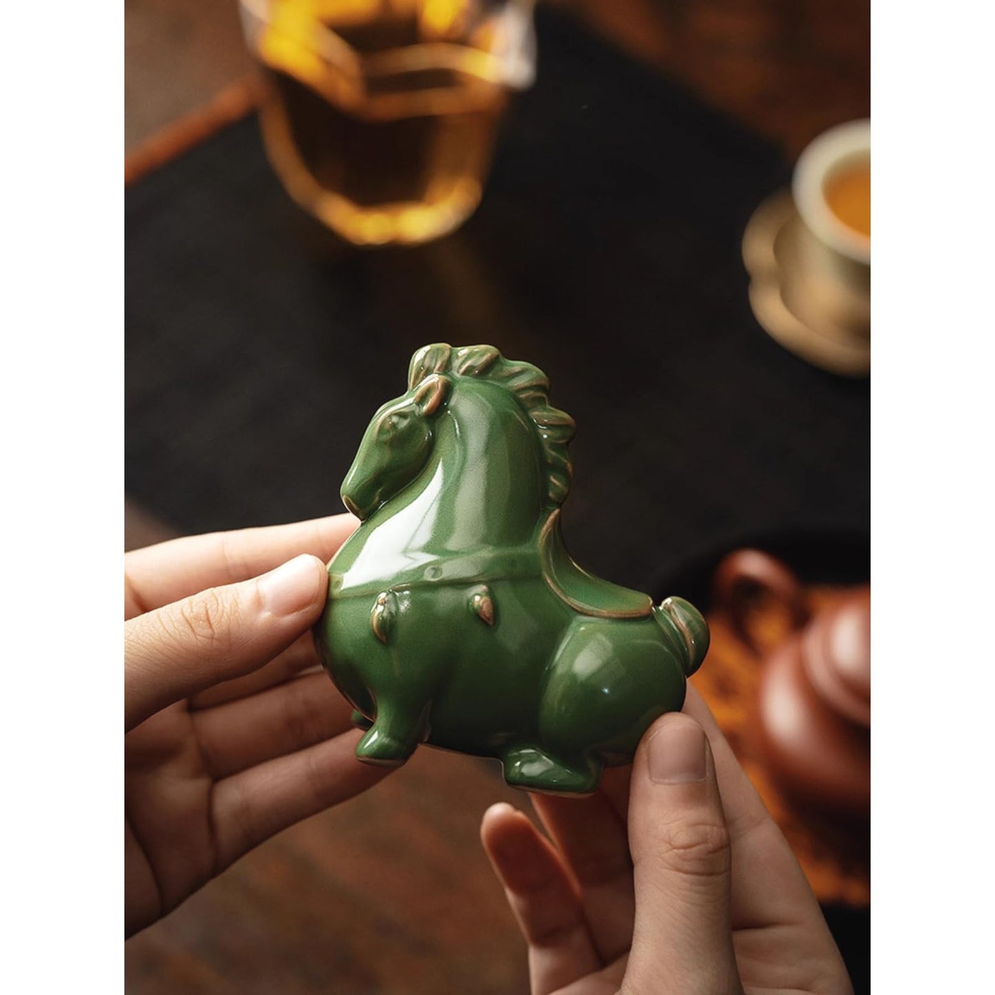 Ruyao Ceramics Steed Tea Pet 7.6cm 3in Kung Fu Tea Tray Decoration