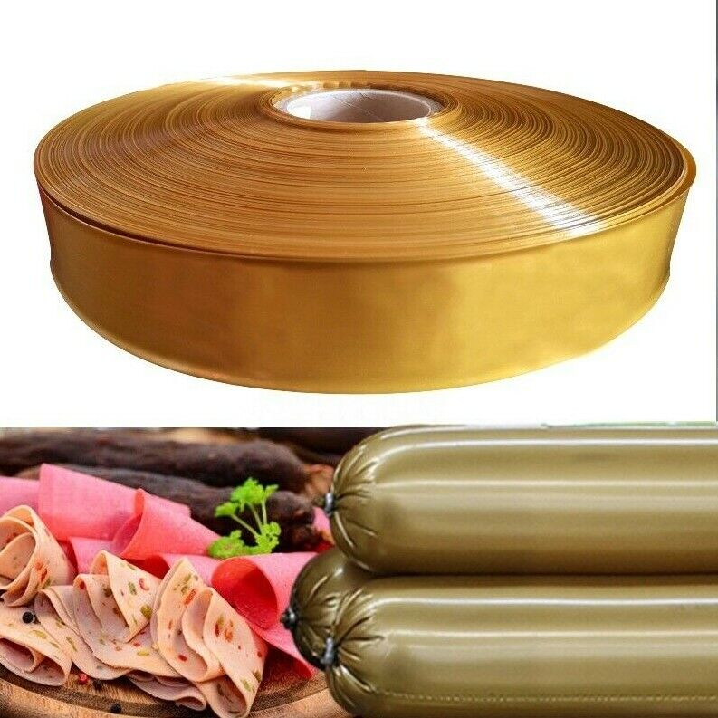 Sausage Casings 5 Meter Food Grade Yellow Plastic Meat Hot Dog Making Shell 50mm