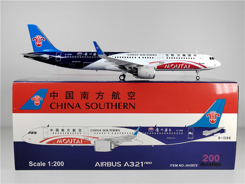 1:200 Aviation CHINA SOUTHERN AIRBUS A321NEO Passenger Airplane Diecast Model