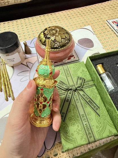 Portable Leakproof Perfume Bottle Enamel Glass Refillable Vial for Oil