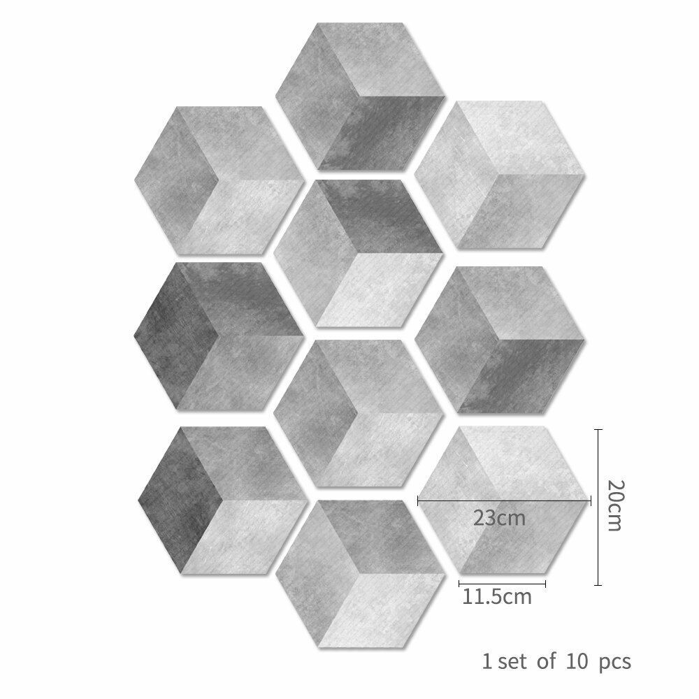 Floor Wall Stickers Tile Anti-Slip Self-Adhesive Waterproof Bathroom Kitchen PVC