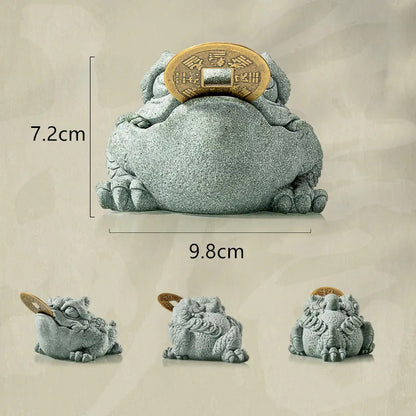 Chinese Stone Tea Pet Ornaments Toad Tea Figurine Sculpture Teaware Accessorie