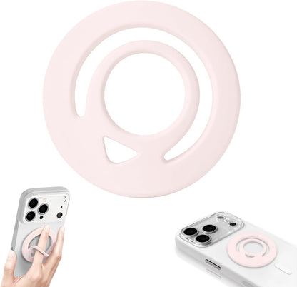 Double Sided Magnetic Silicone Ring Grip Phone Holder, Soft and Portable, Strong