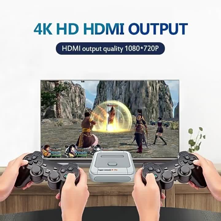 Portable Game Console for PS1/PSP,wireless controllers,mini 4K HD TV video game