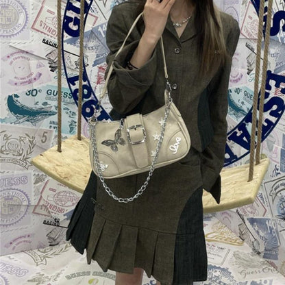 Handbags Small Shoulder Bags Versatile Underarm Bag 25*8*15 CM Purse Beige 1 PC