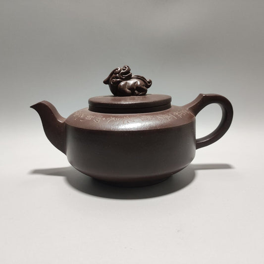 Chinese Yixing Purple Clay Teapot Tea Set Pot Zisha Ceramic Cute Decor Figurine