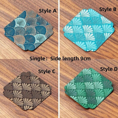 Fabric Scallop Shaped Coaster|Burlap Tea Coaster|Tea Accessories