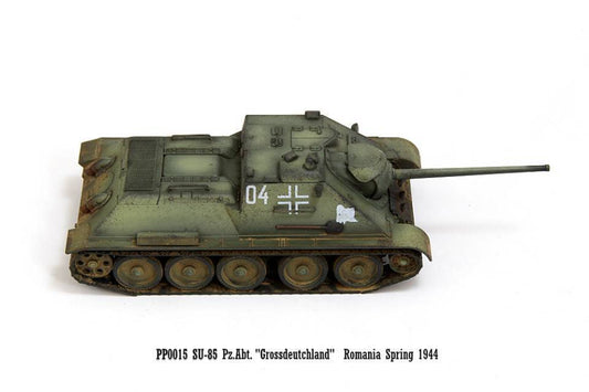 S-Model 1/72 German Captured Romanian SU-85 Military Tank PP0015 Model Ornament