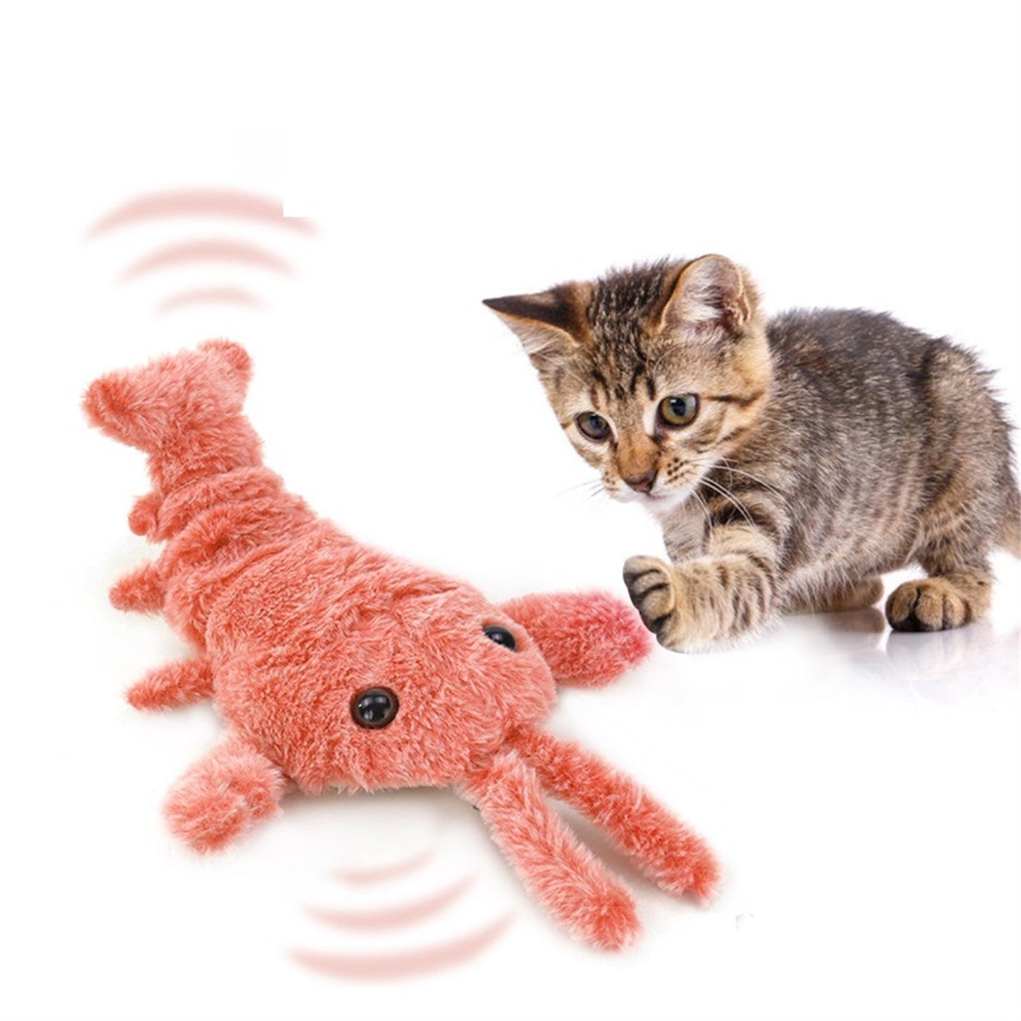 1 Pcs New Shrimp Moving Toy With USB Power Cable For Dog Cat Kid Washable Toy