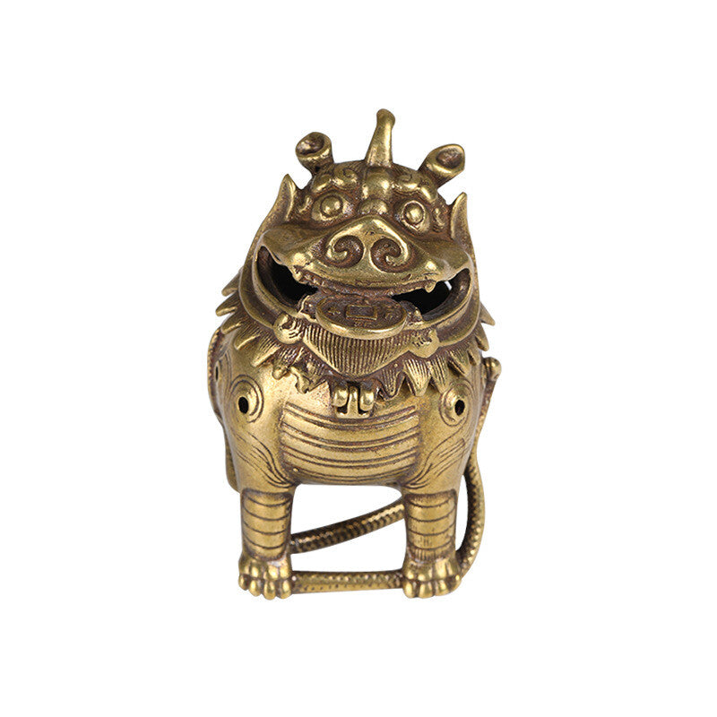 Copper Pixiu Vaporizer Ornaments Tea Ceremony Zen Statuette Statue