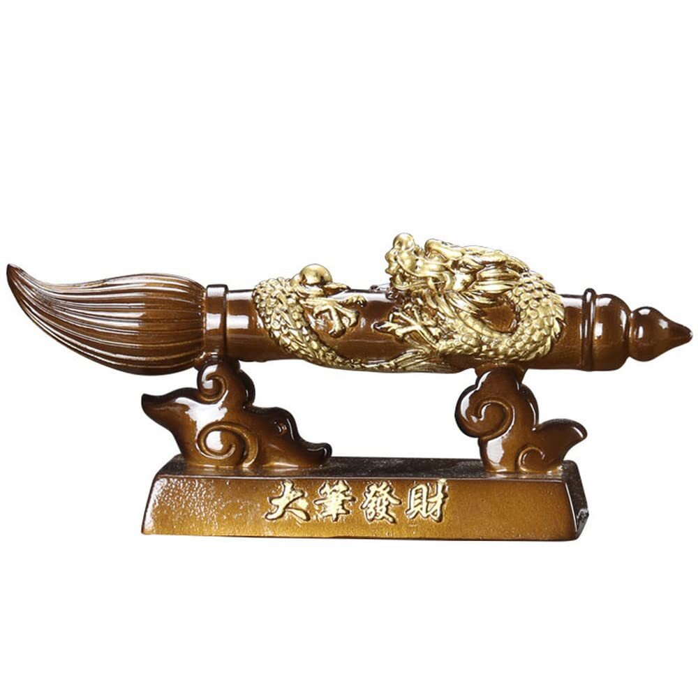 14.7cm Resin Color Changing Writing Brush Tea Pet Decor Creative Kung Fu Tea Set