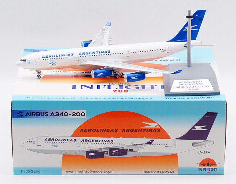 1:200 30CM InFlight AEROLINEAS ARGENTINAS AIRBUS A340-200 Airplane Diecast Model