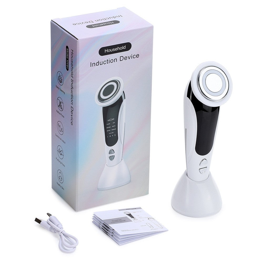 7in1 multifunctional facial massager, hot compress skincare device,facial skin