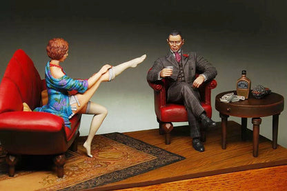 1/24 Resin Figure model Casual men and women Unassembled Unpainted