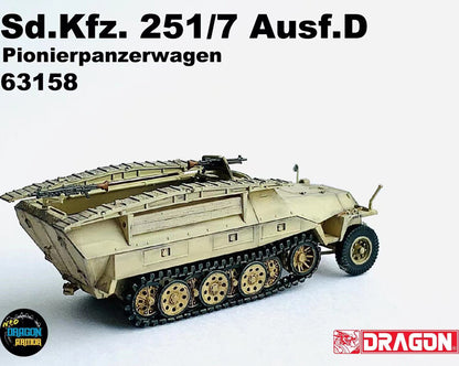 1/72 German Sd.kfz.251/7 Half-Tracked Sapphire Armored Vehicle D Model