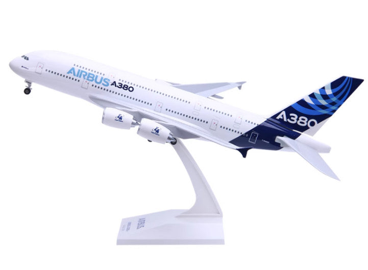 1:200 37CM RISESOON AIRBUS A380 Passenger Airplane ABS Plastic Aircraft Model