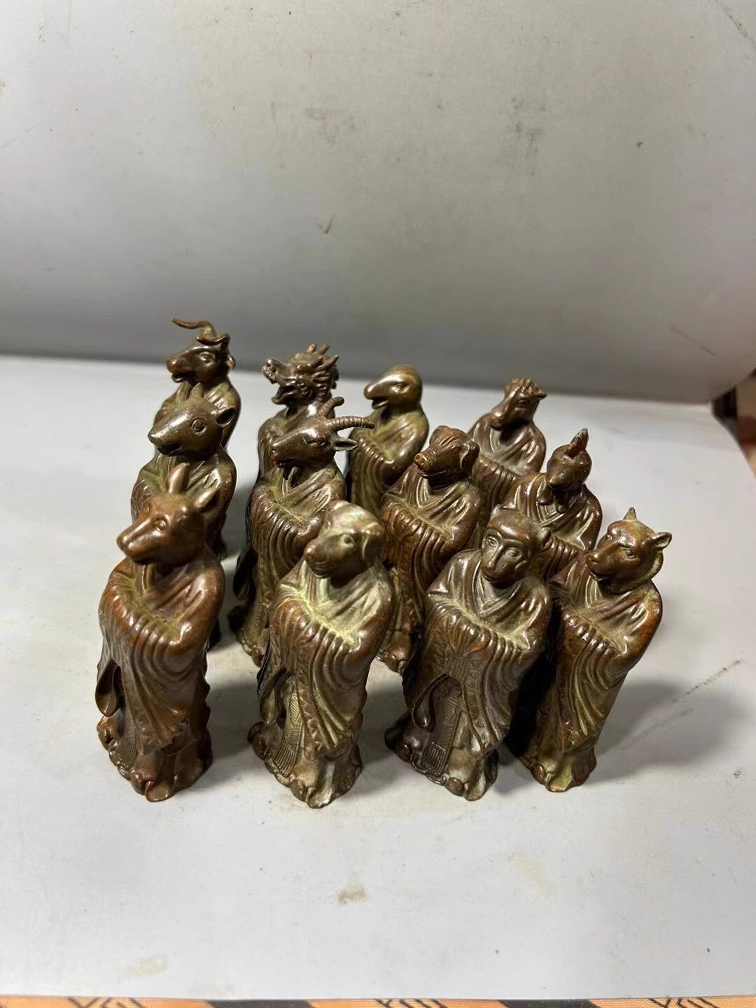12 Pcs Chinese Zodiac Animal Statue Holy Beast Figurine Collections Feng Shui