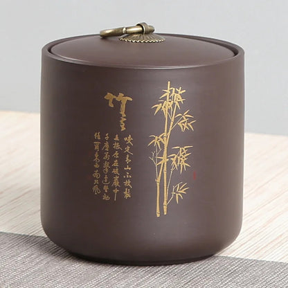 Purple Clay Tea Tin Sealed Pot Tea Container Yixing Zisha Teaware Accessories