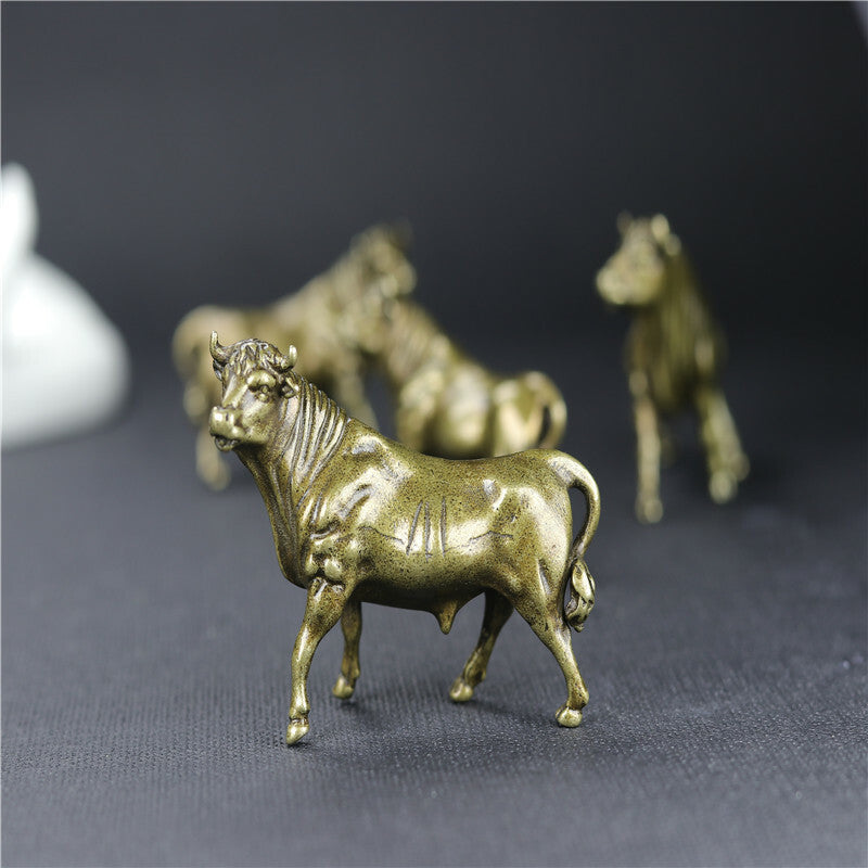 Solid Brass Water Buffalo Statue Sculpture Decor