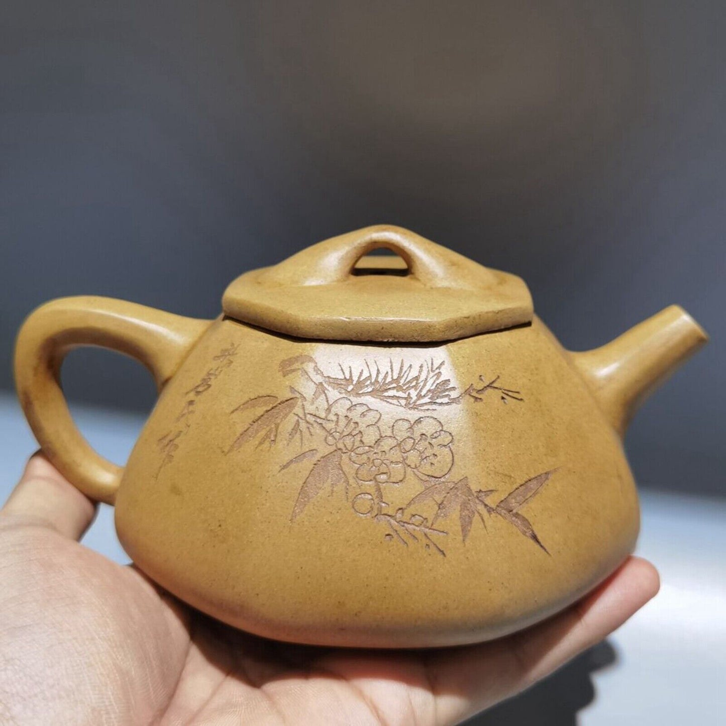 vintage China yixing purple clay teapot zisha ceremony ceramic exquisite tea set