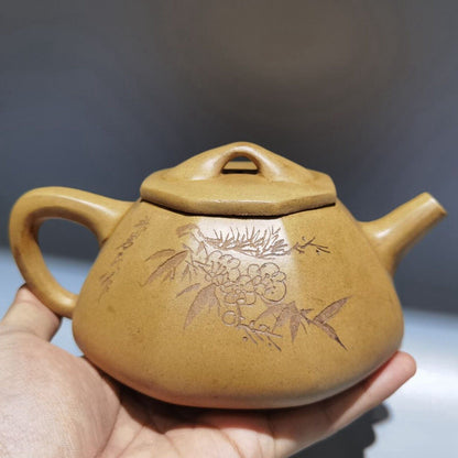 vintage China yixing purple clay teapot zisha ceremony ceramic exquisite tea set