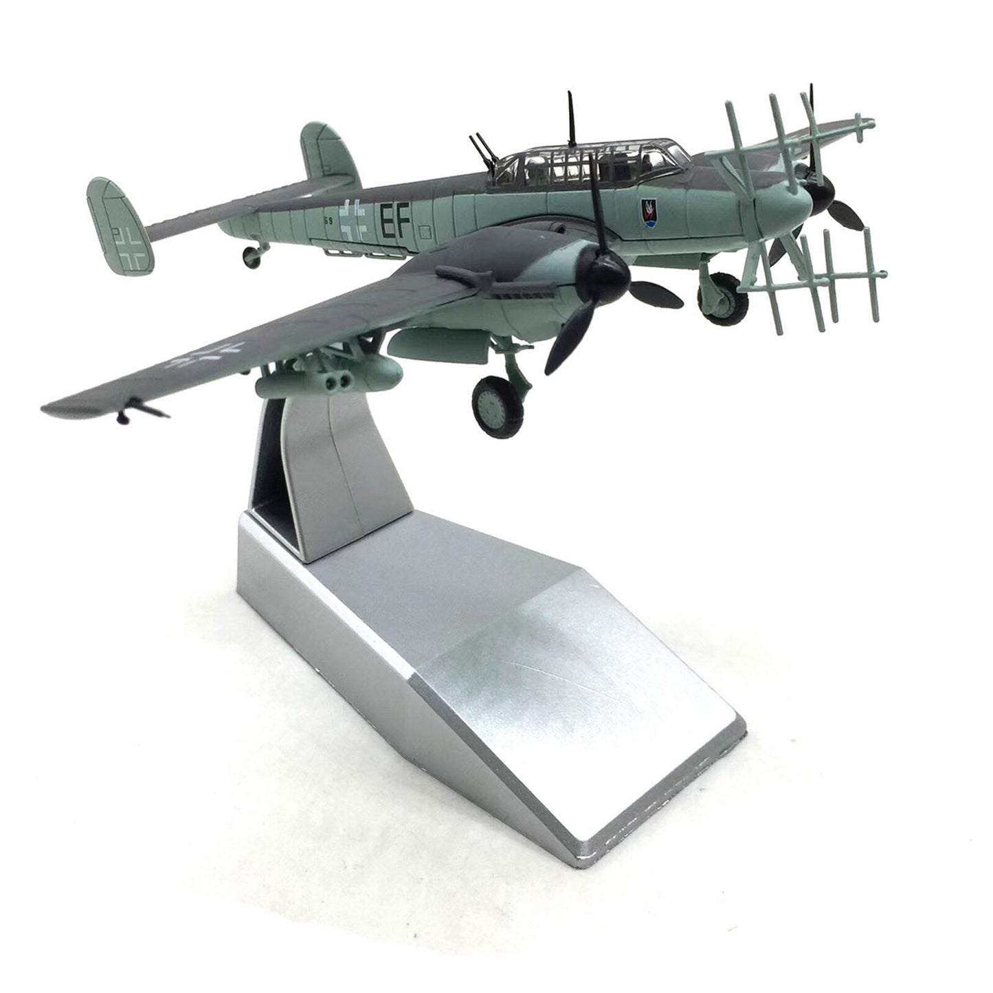 1/100 WWII German Bf-110 G-4 Night Fighter Alloy Aircraft Model Military Scene K