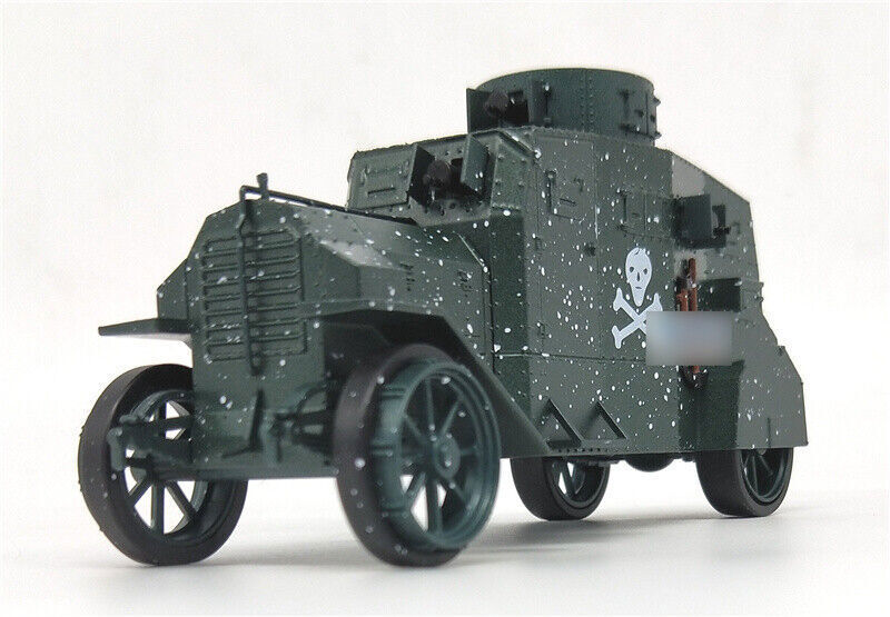 1/43 WWI German Ehrhardt EV4 Armored Vehicle Snow Color Tank Finished Model